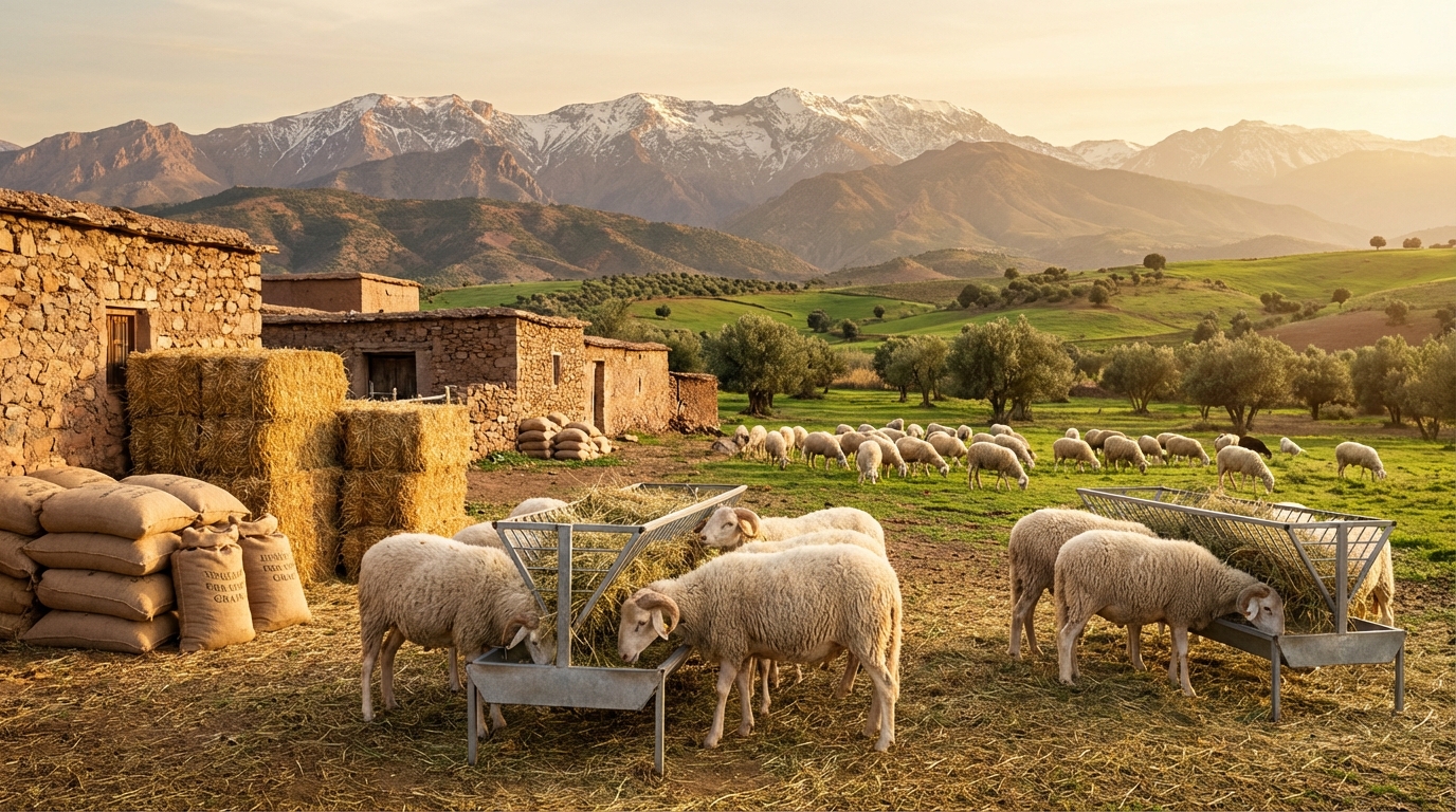 أفضل أعلاف تسمين الأغنام وبرنامج التغذية