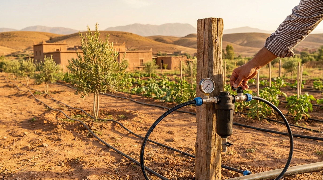 مكونات نظام السقي بالتنقيط